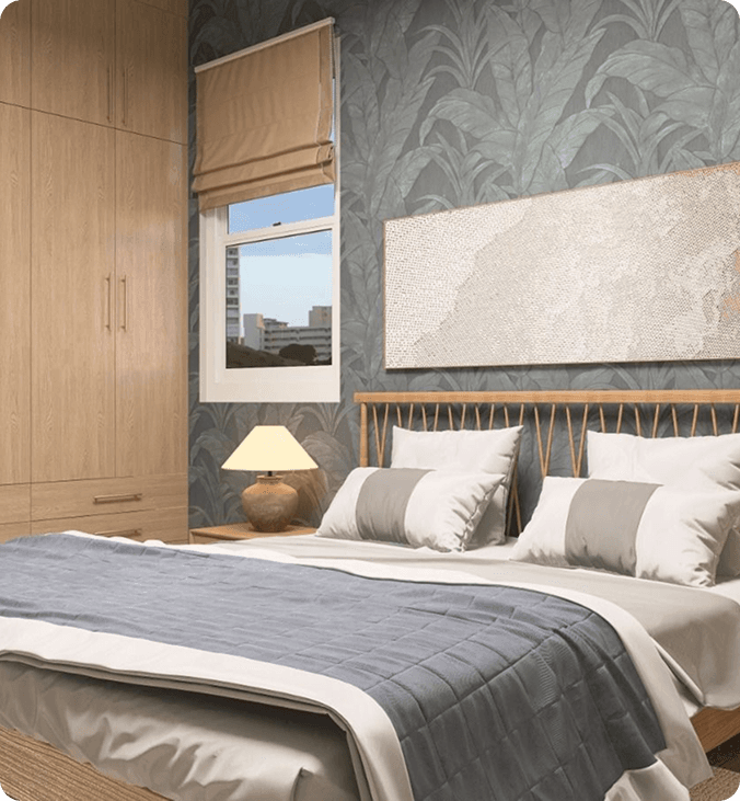 Refined bedroom interior
